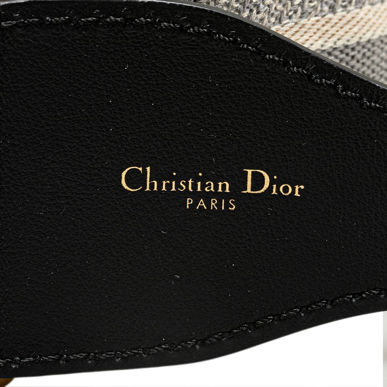 Dior Embroidered Logo Strap Grijs