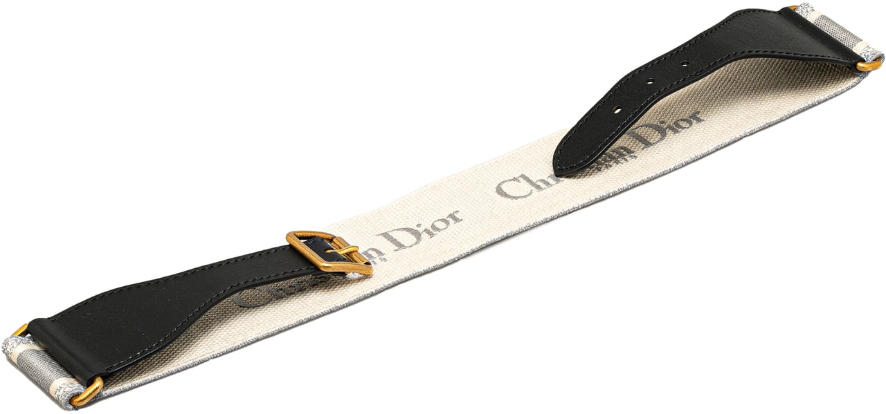 Dior Embroidered Logo Strap Grijs