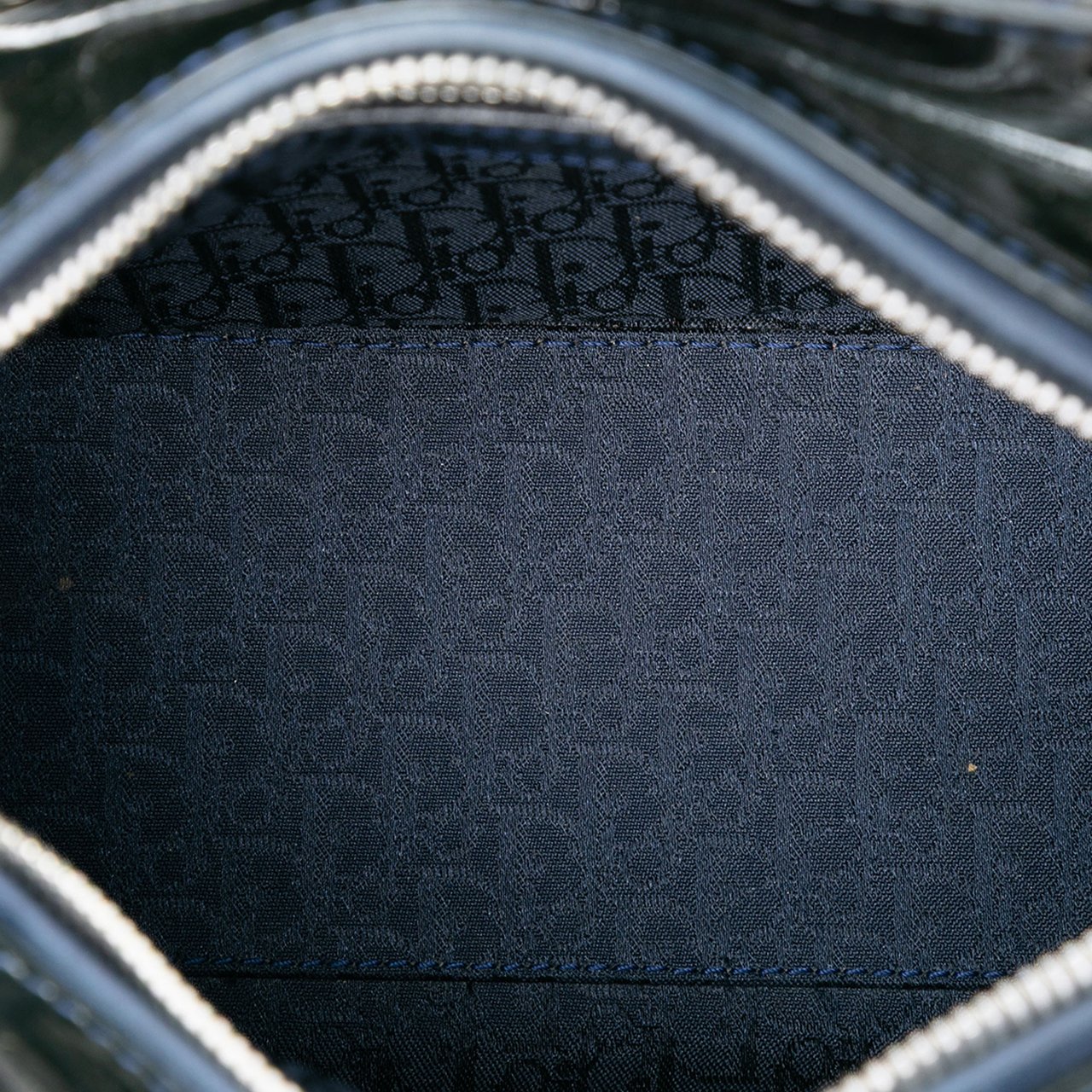 Dior Medium Patent Cannage Lady Dior Blauw