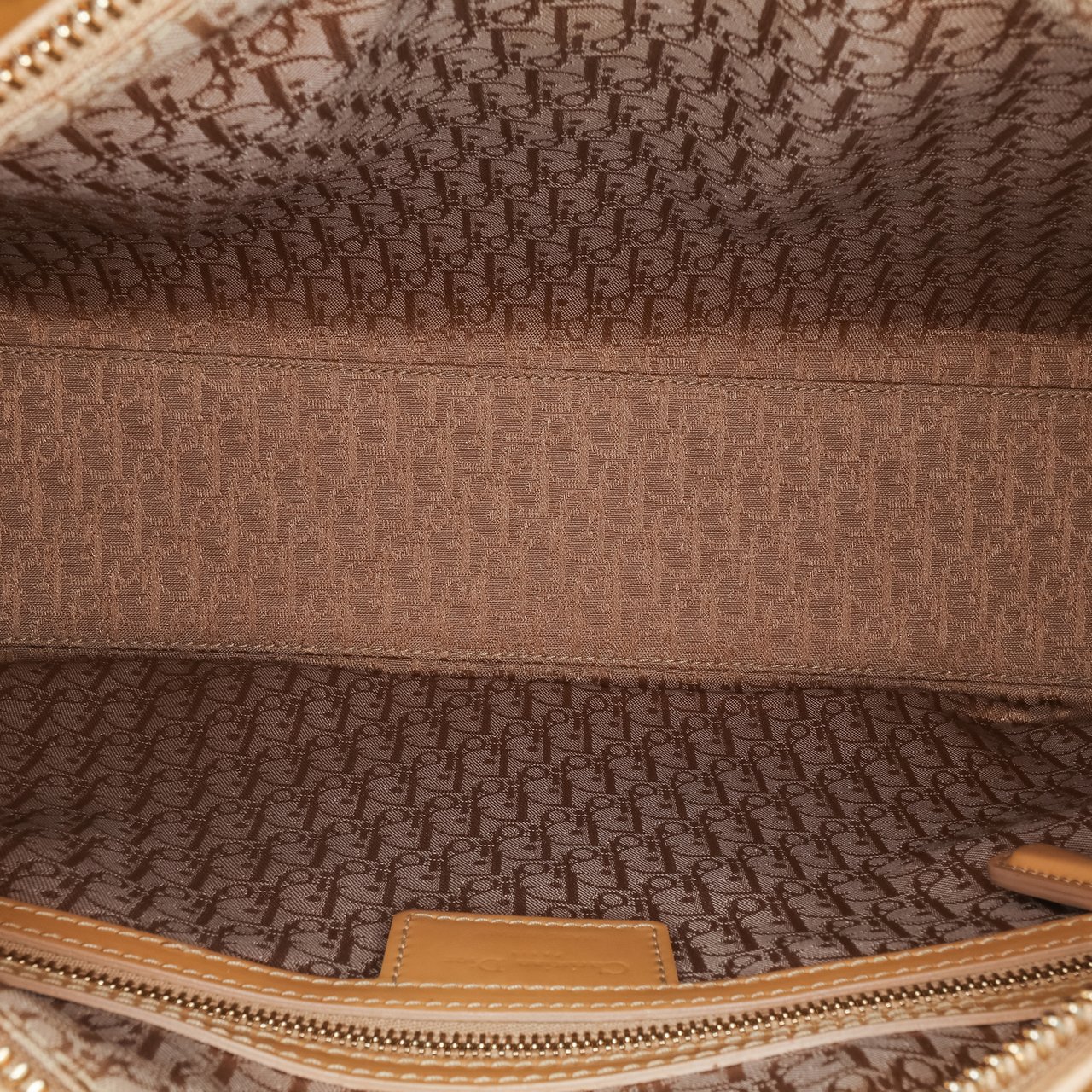 Dior Large Patent Cannage Lady Dior Bruin