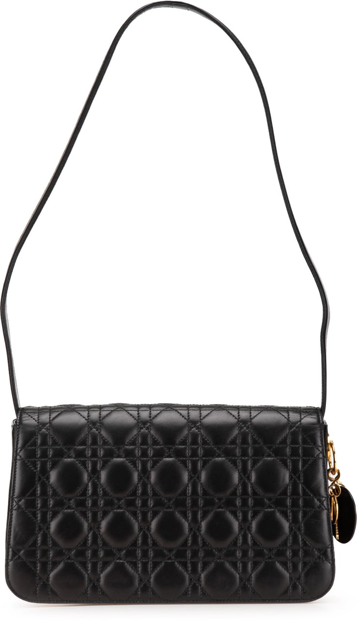 Dior Lambskin Cannage Shoulder Bag Zwart
