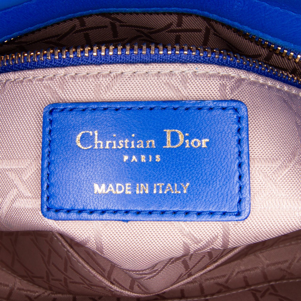 Dior Small Lambskin Cannage My ABC Lady Dior Blauw