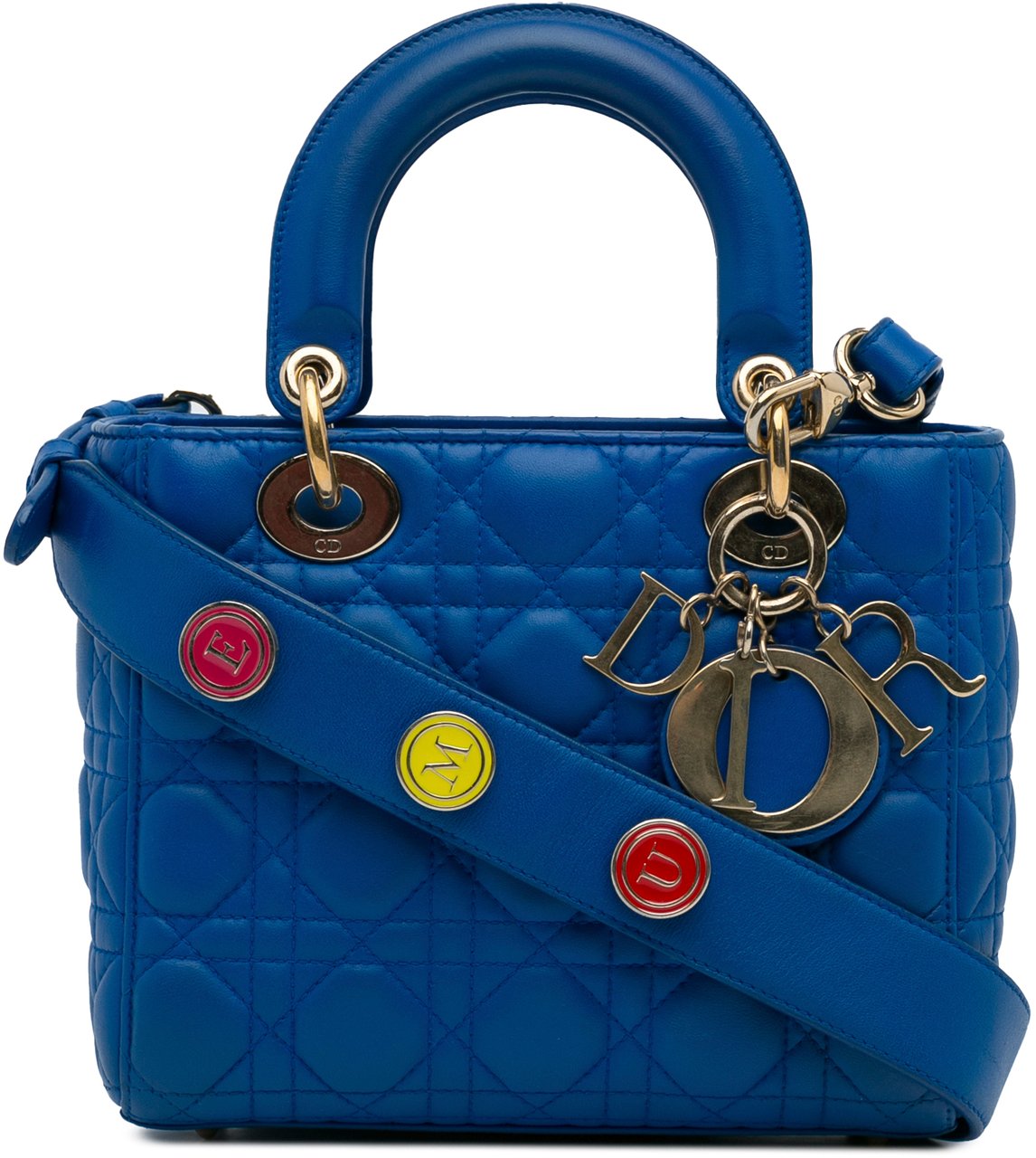 Dior Small Lambskin Cannage My ABC Lady Dior Blauw