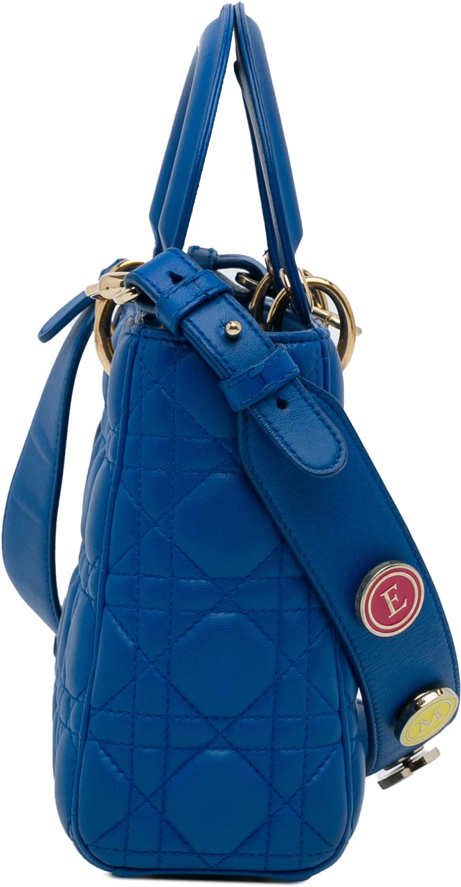 Dior Small Lambskin Cannage My ABC Lady Dior Blauw
