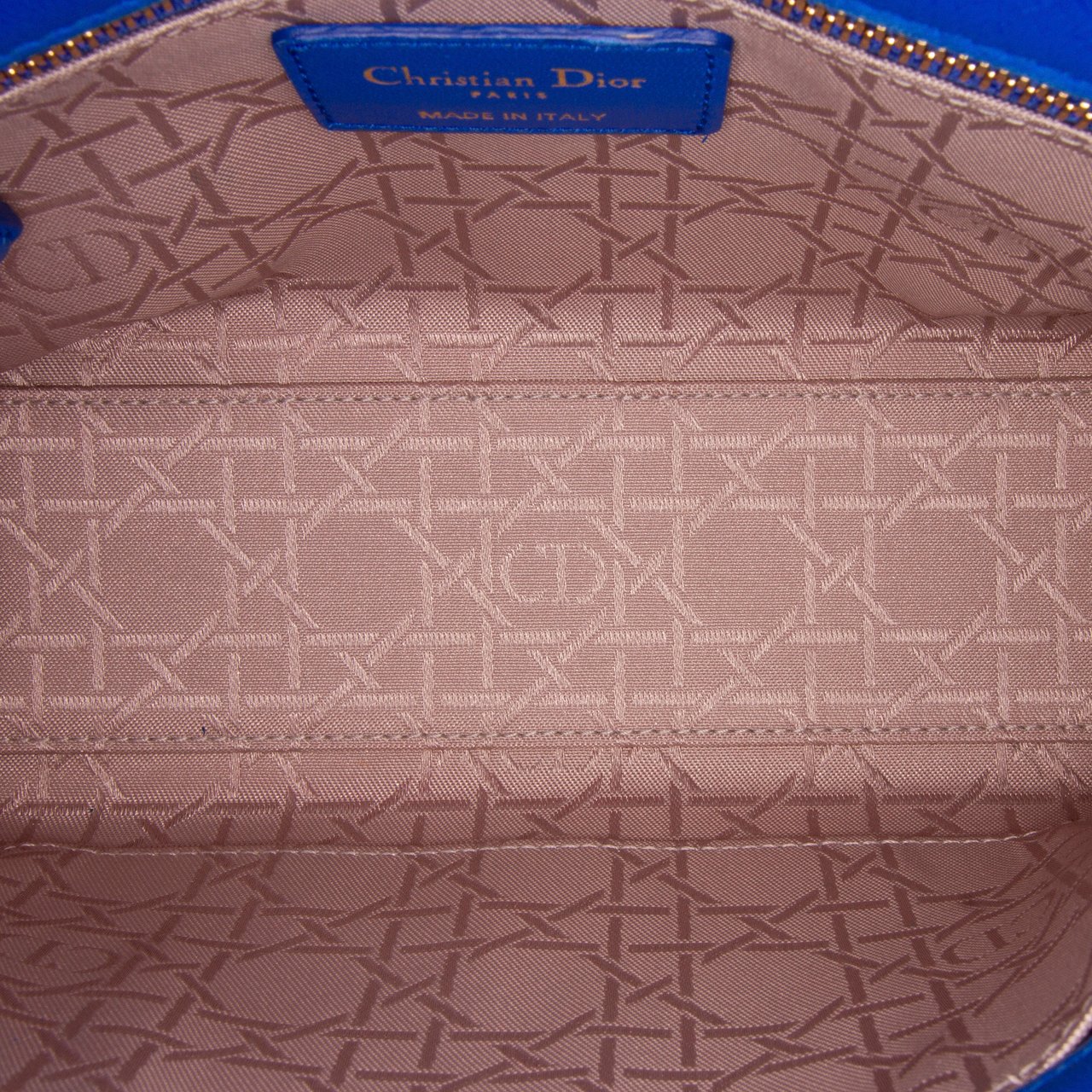 Dior Small Lambskin Cannage My ABC Lady Dior Blauw