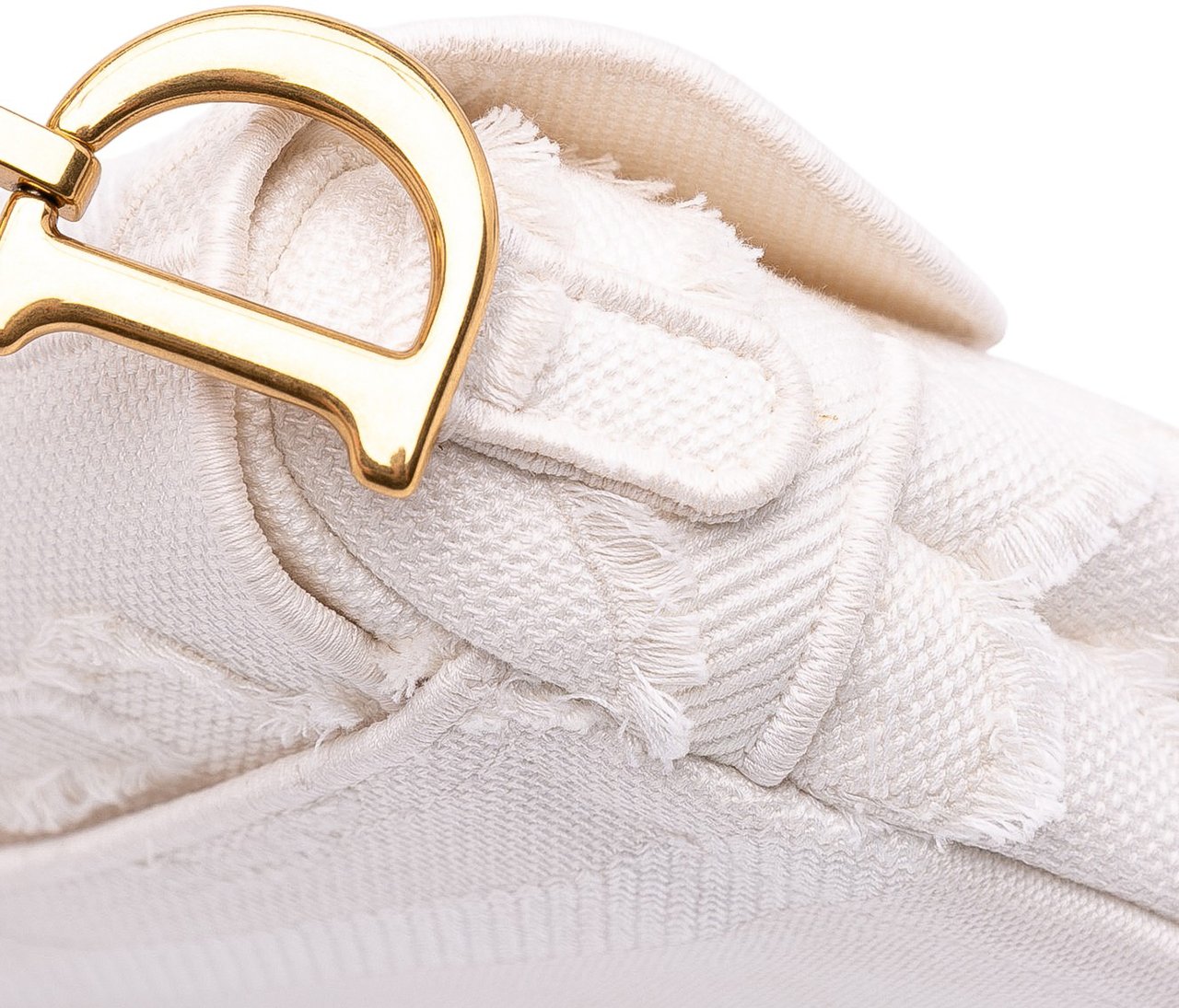 Dior Mini Canvas Embroidered Camouflage Saddle Bag Wit