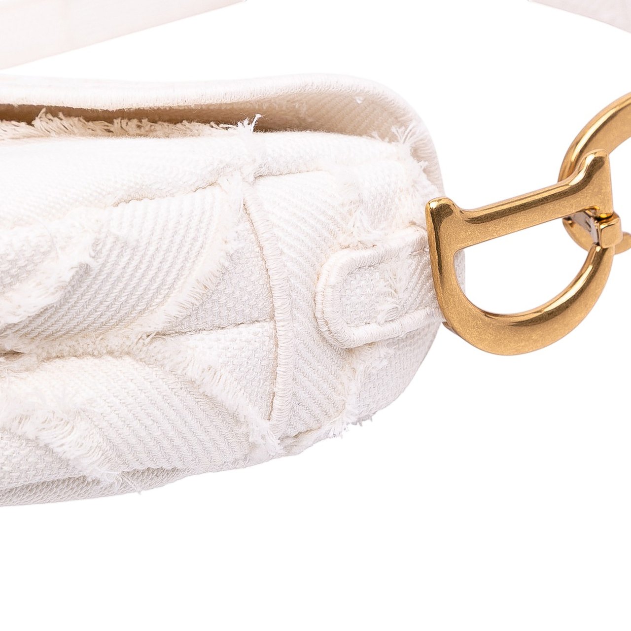 Dior Mini Canvas Embroidered Camouflage Saddle Bag Wit