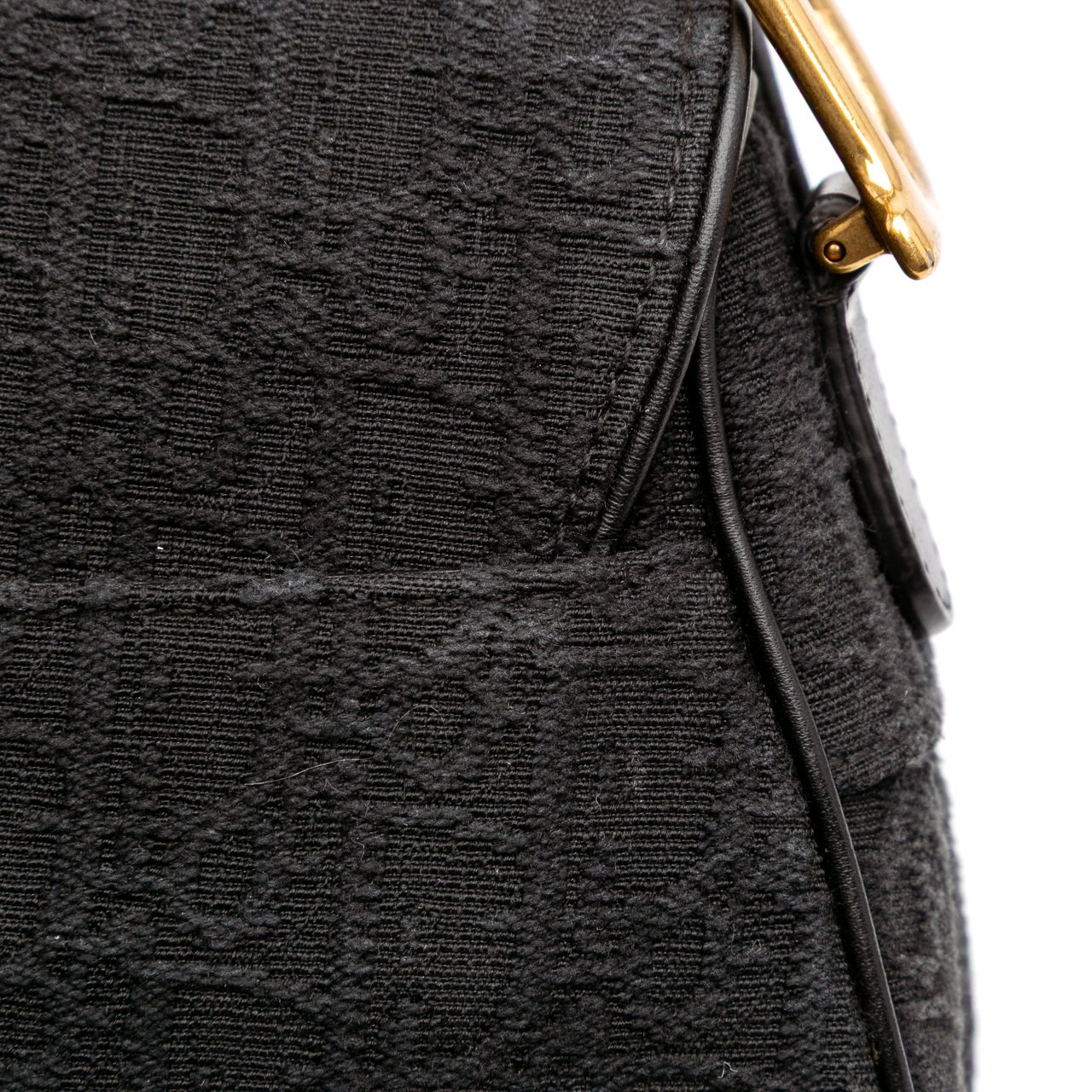 Dior Oblique Canvas Saddle Bag Zwart