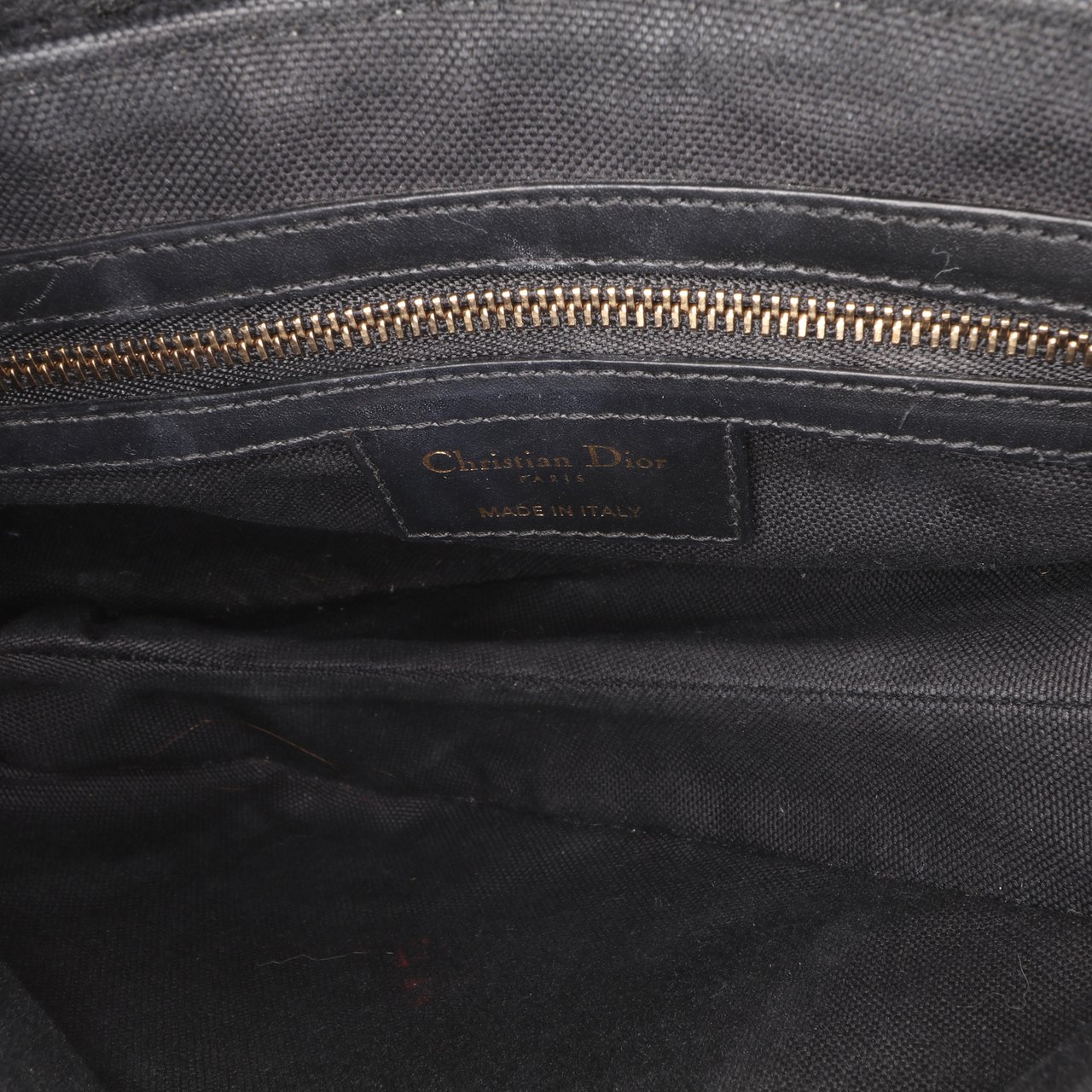 Dior Oblique Canvas Saddle Bag Zwart