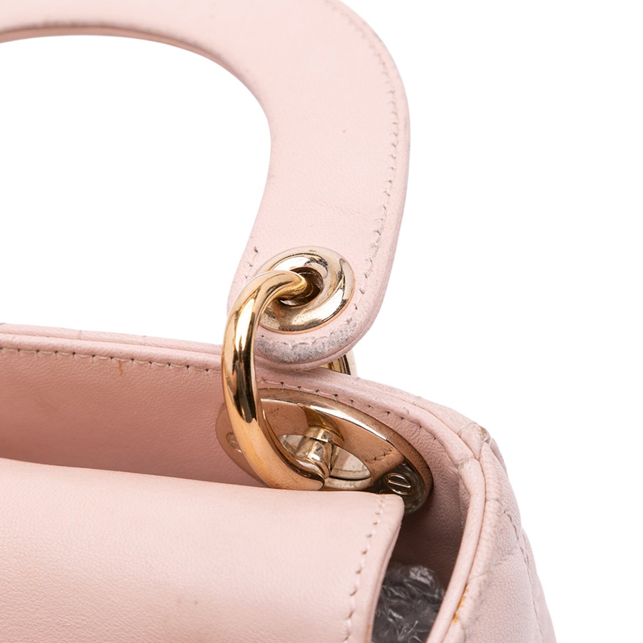 Dior Mini Lambskin Cannage Lady Dior Bruin