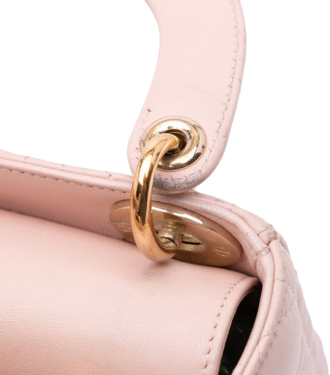 Dior Mini Lambskin Cannage Lady Dior Bruin