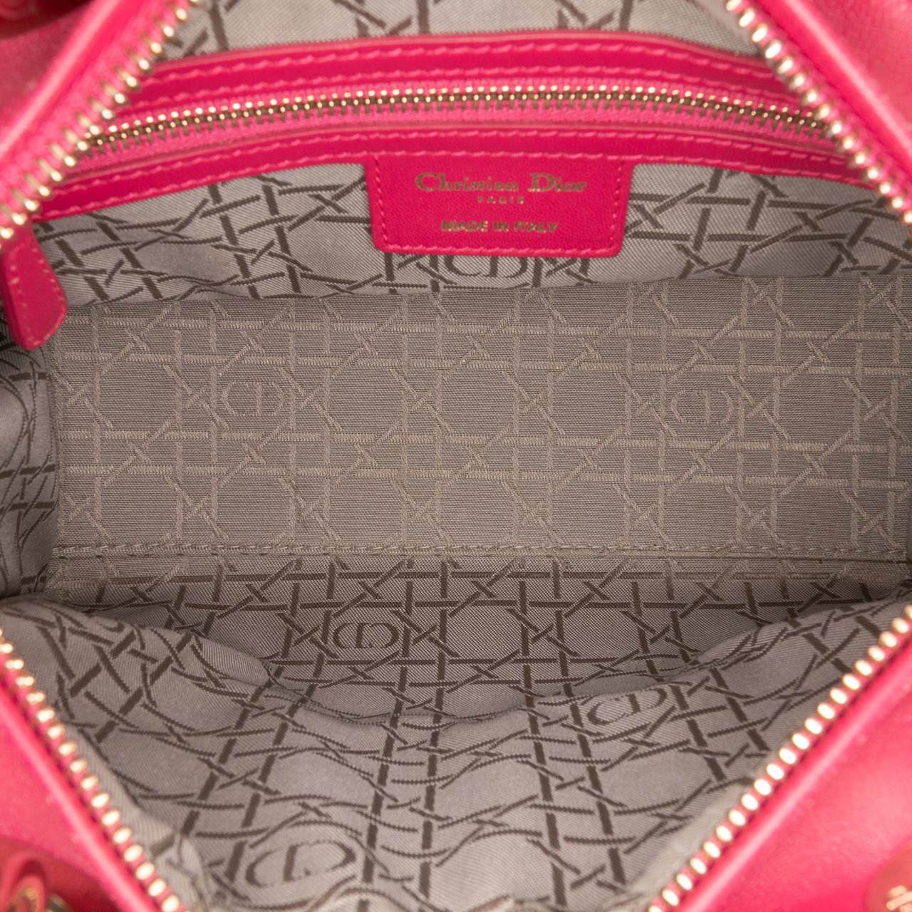 Dior Medium Lambskin Cannage Lady Dior Roze