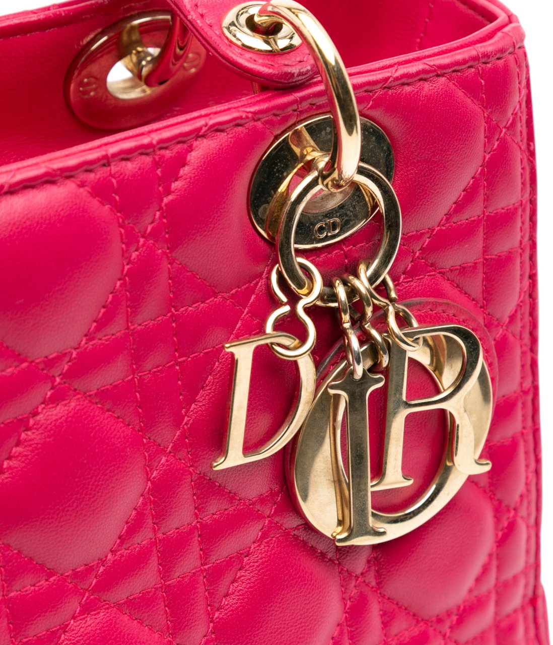 Dior Medium Lambskin Cannage Lady Dior Roze