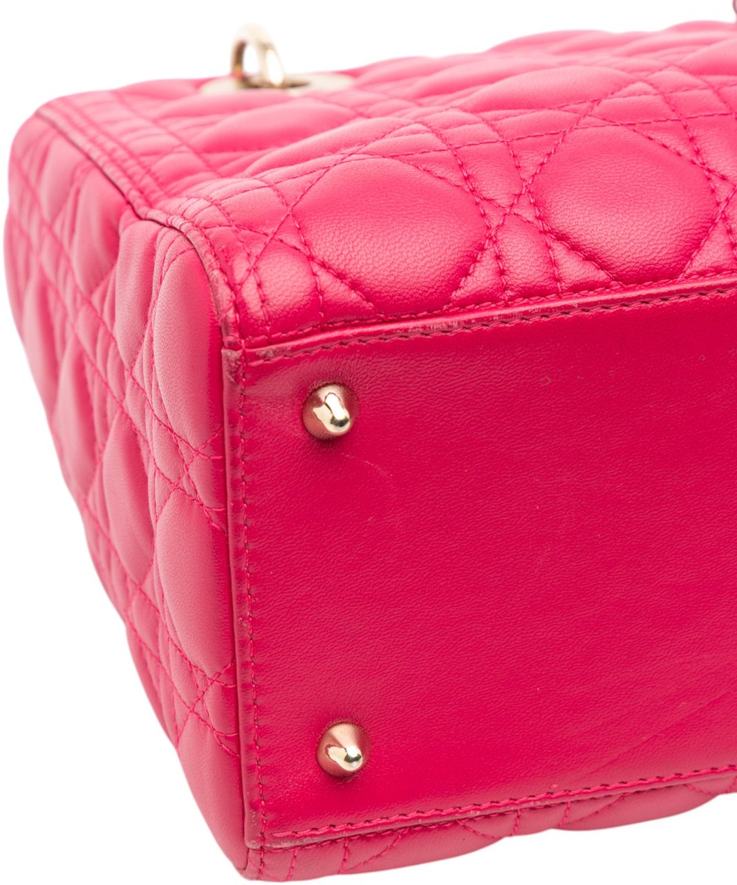 Dior Medium Lambskin Cannage Lady Dior Roze