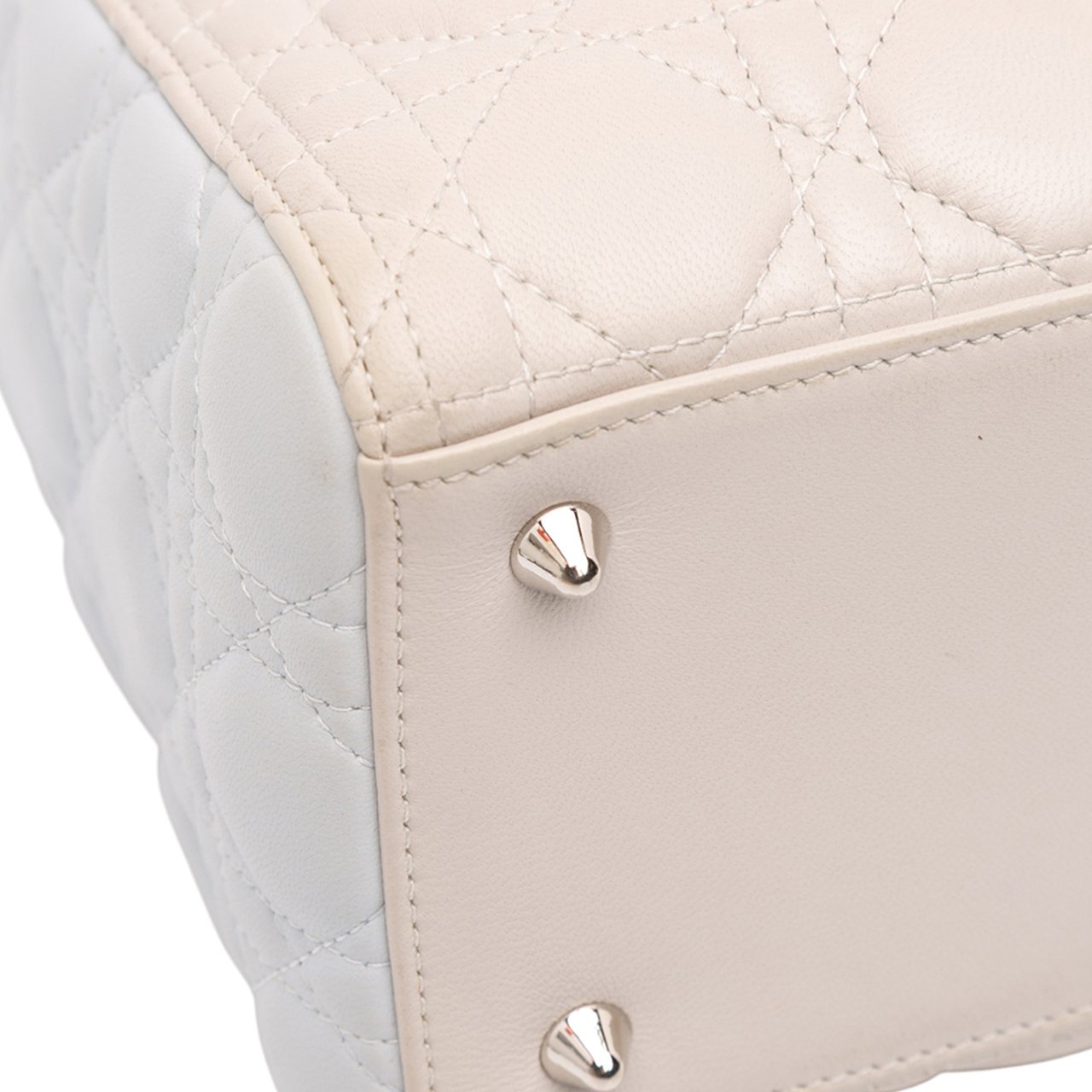 Dior Medium Tricolor Lambskin Cannage Lady Dior Bruin
