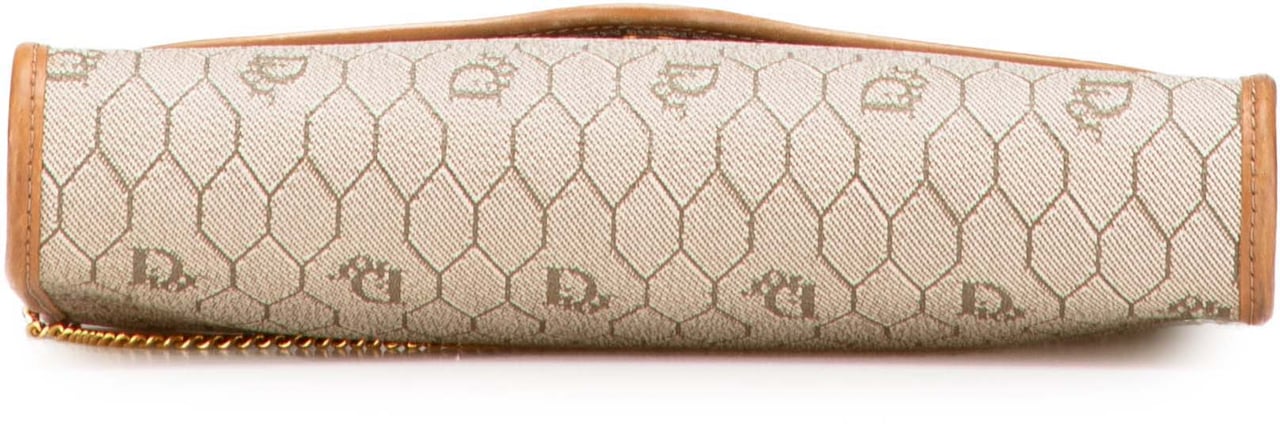 Dior Honeycomb Coated Canvas Chain Crossbody Bruin