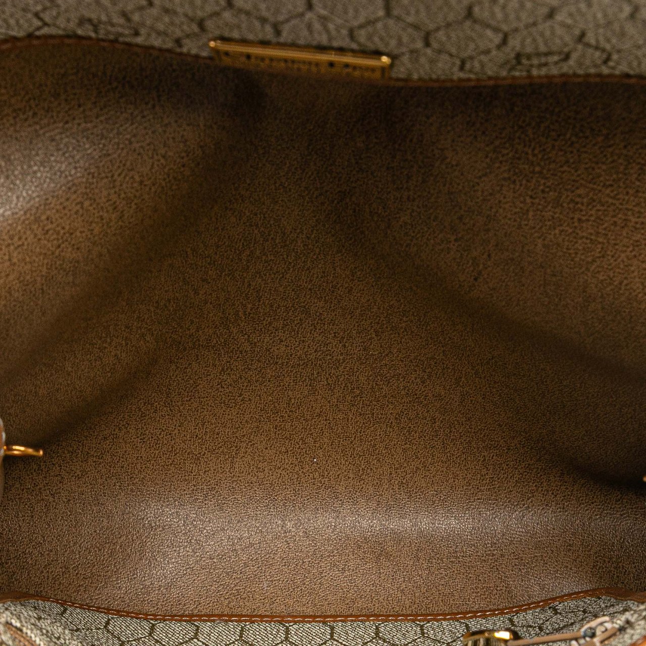Dior Honeycomb Coated Canvas Chain Crossbody Bruin