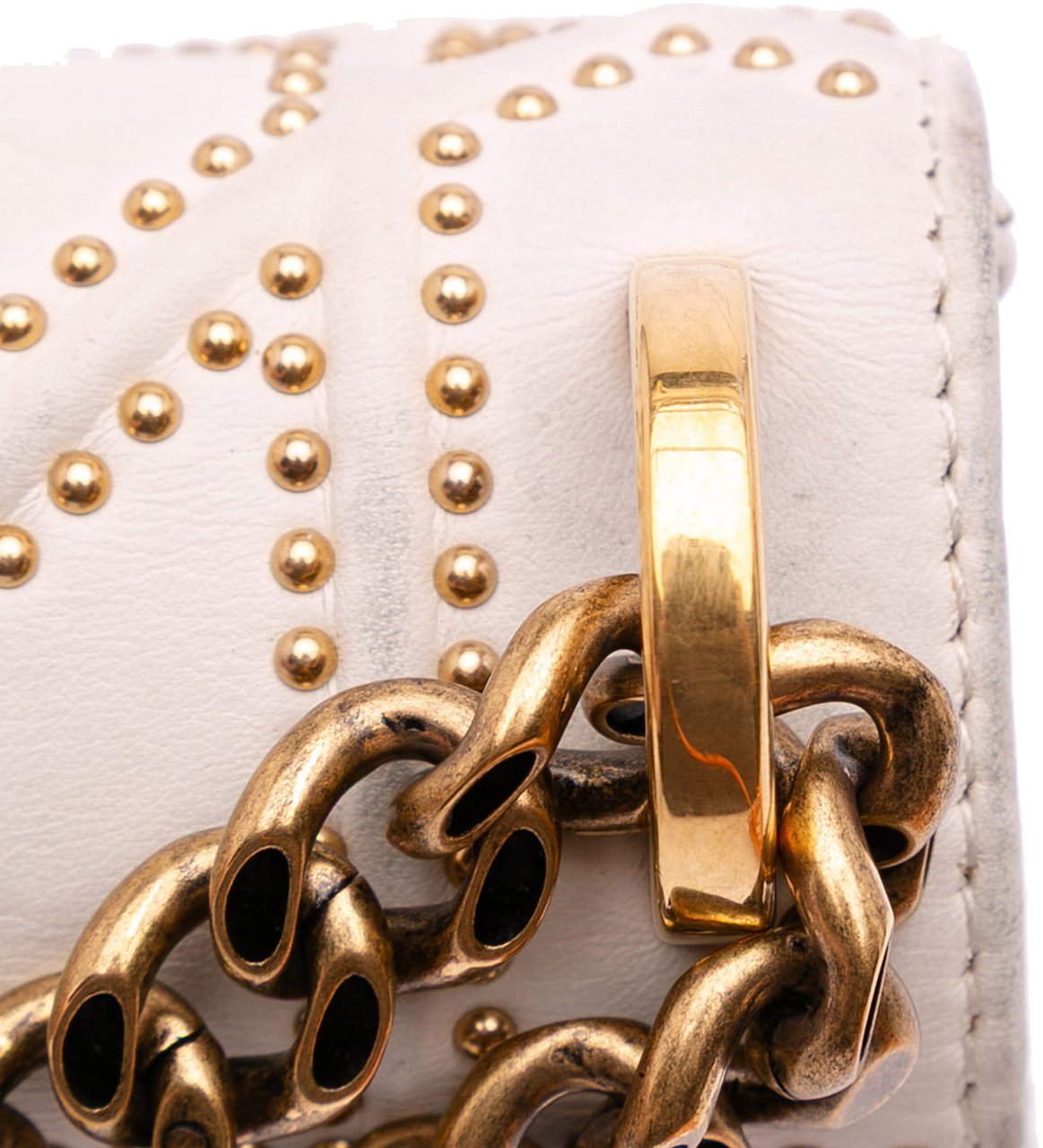 Dior Small Lambskin Studded Diorama Flap Wit