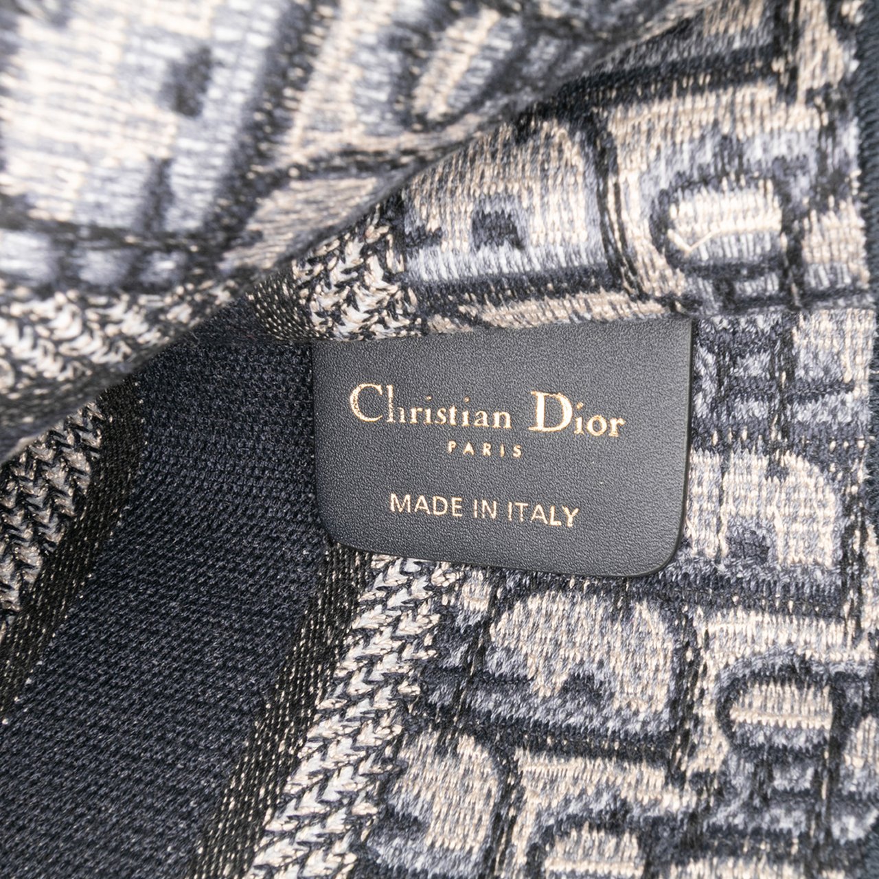 Dior Mini Oblique Canvas Book Tote Blauw