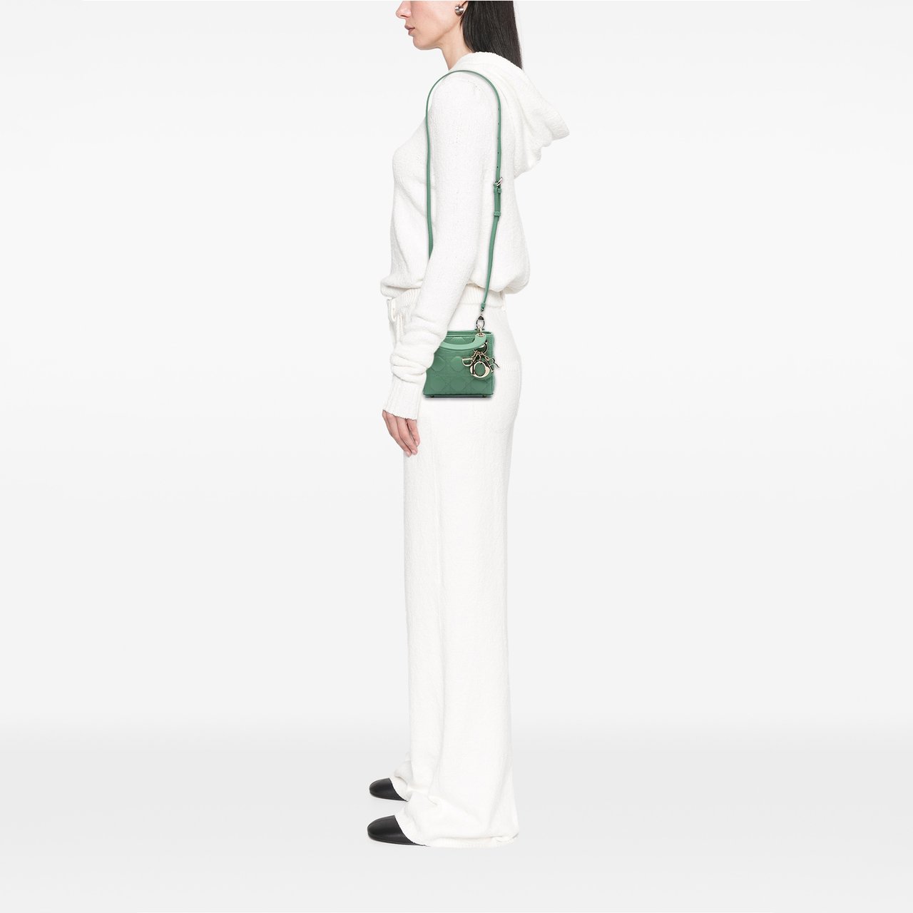 Dior Micro Lambskin Cannage Lady Dior Groen