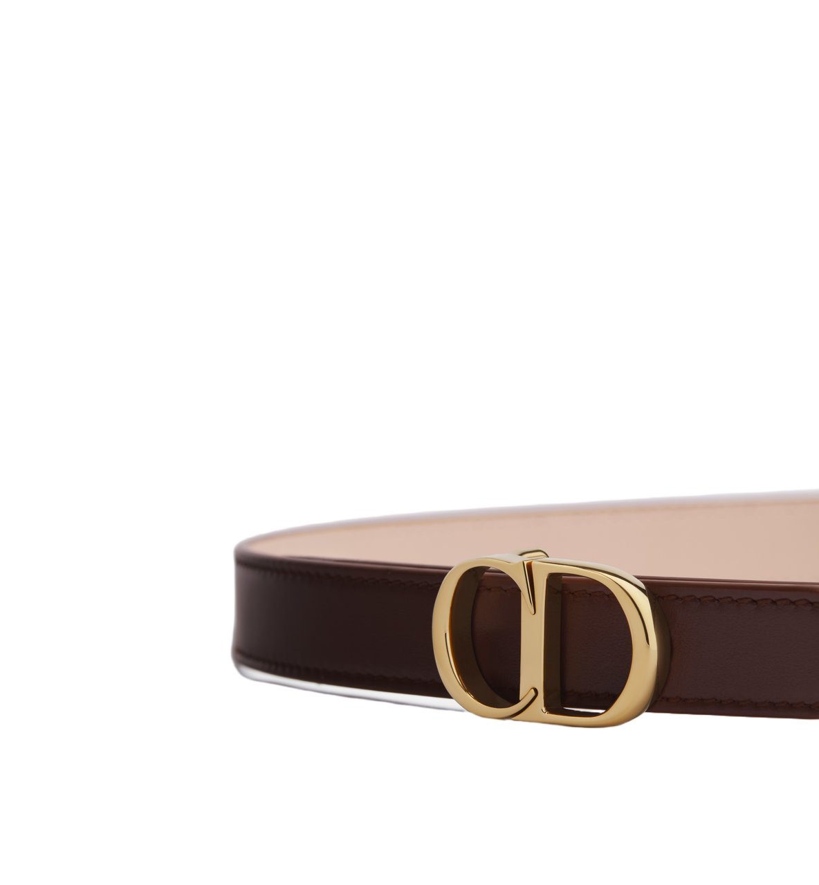 Dior Signature Leather Polished Buckle Belt Zwart