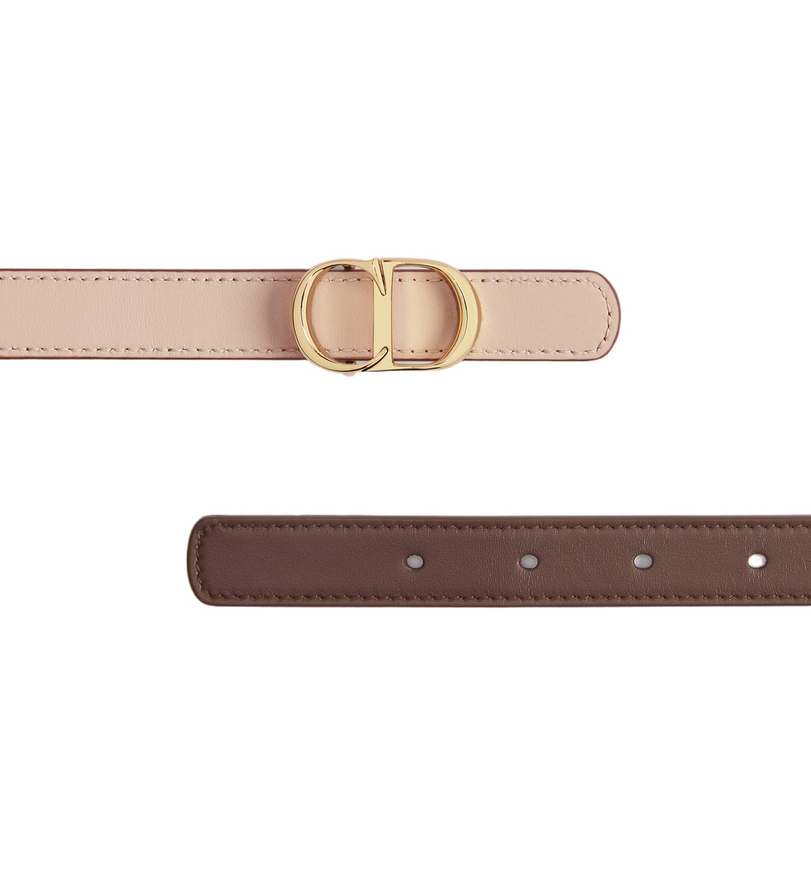 Dior Signature Leather Polished Buckle Belt Zwart