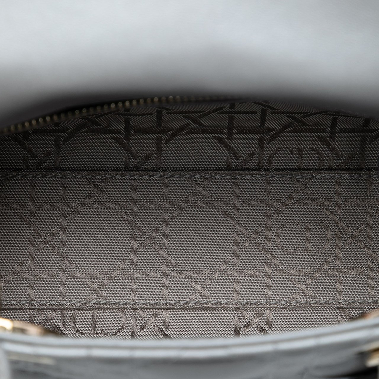 Dior Mini Lambskin Cannage Lady Dior Grijs