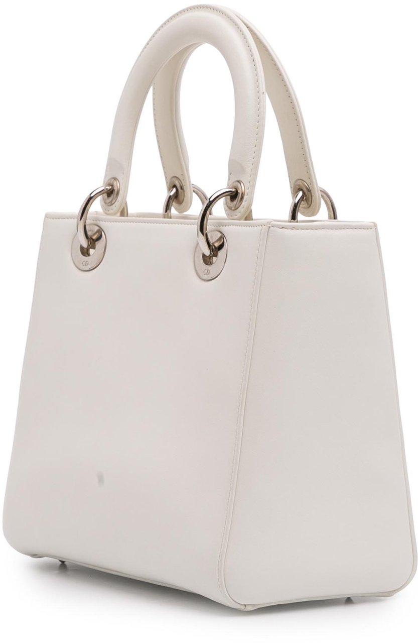 Dior Medium Lambskin Paradise Lady Dior Wit