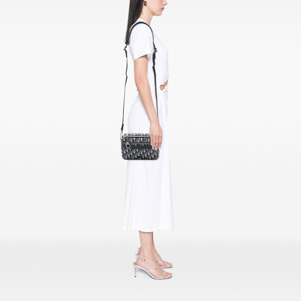 Dior Oblique Canvas Safari Crossbody Blauw