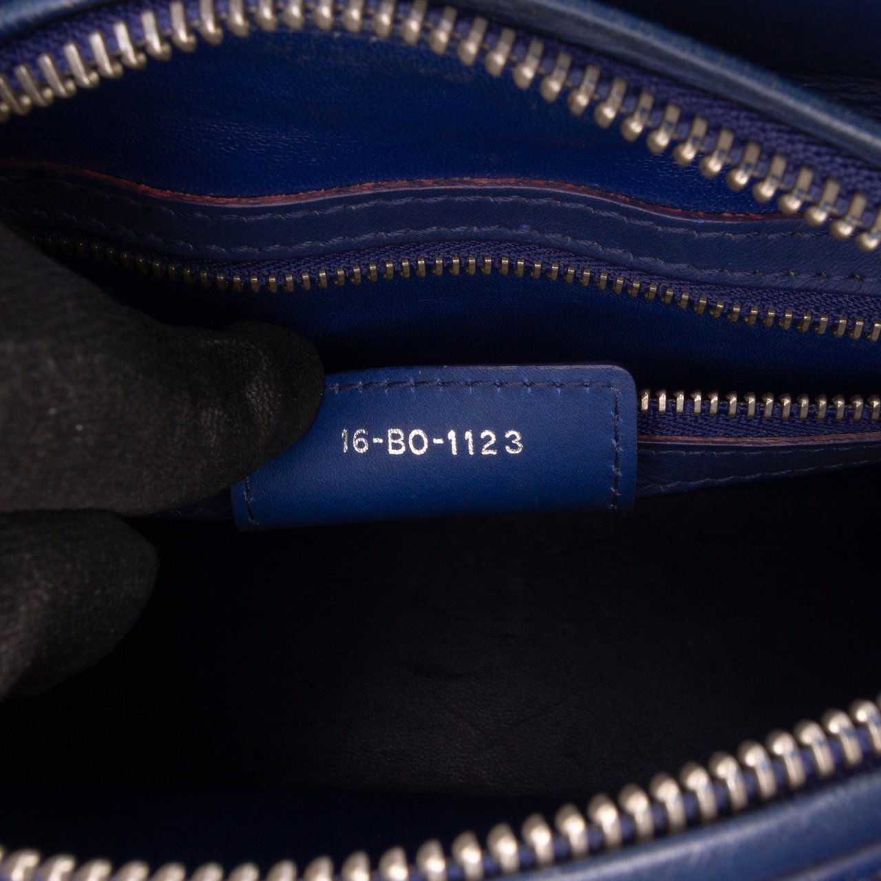 Dior Medium Ultra Matte Calfskin Embossed Cannage Lady Dior Blauw