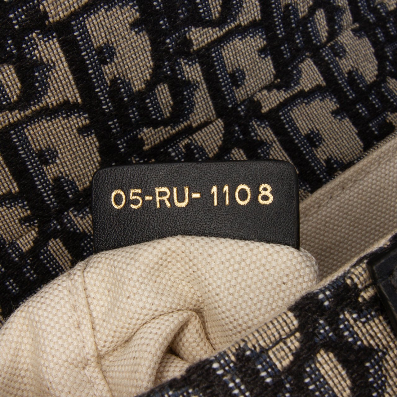 Dior Mini Oblique Canvas Saddle Bag Blauw