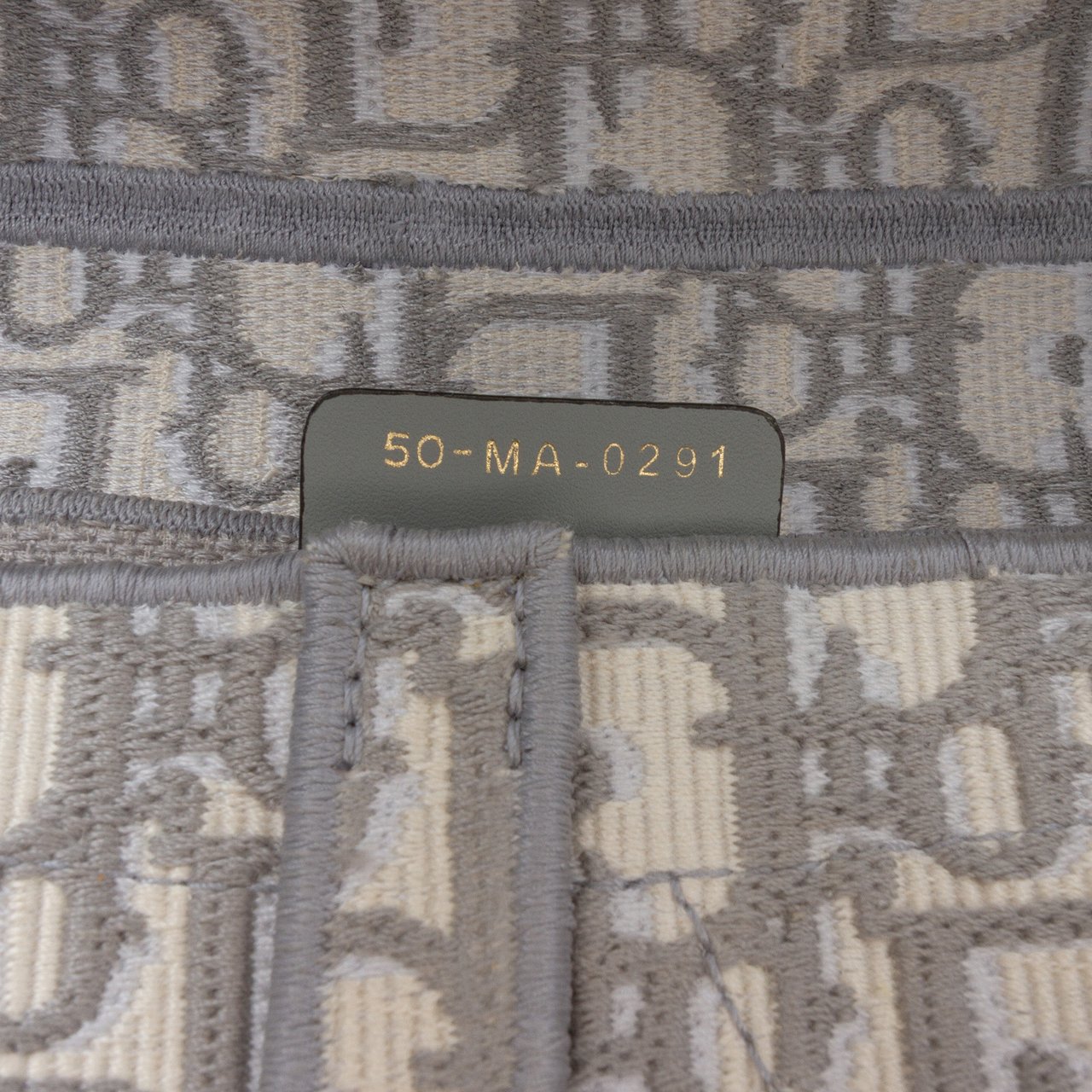 Dior Oblique Embroidered Canvas Saddle Bag Grijs