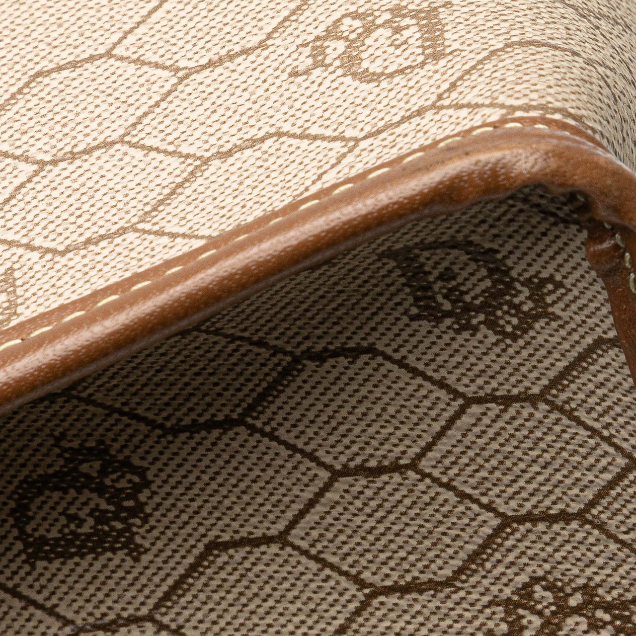 Dior Honeycomb Coated Canvas Clutch Bruin
