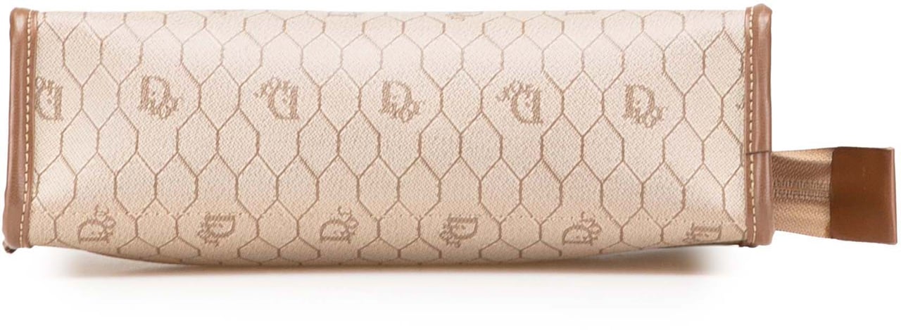 Dior Honeycomb Coated Canvas Clutch Bruin