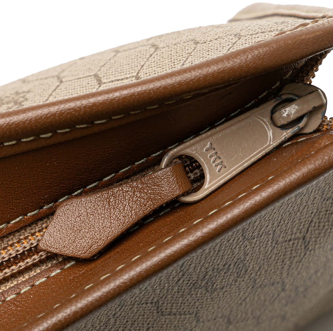 Dior Honeycomb Coated Canvas Clutch Bruin