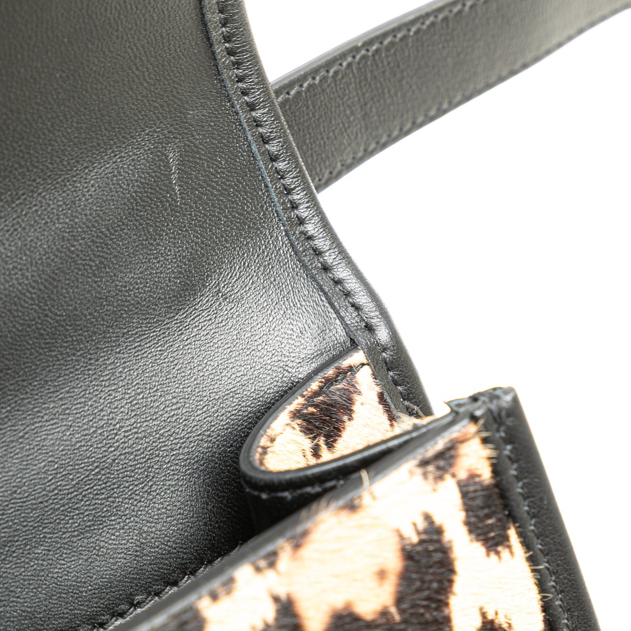 Dior Pony Hair Leopard Print 30 Montaigne Flap Bruin
