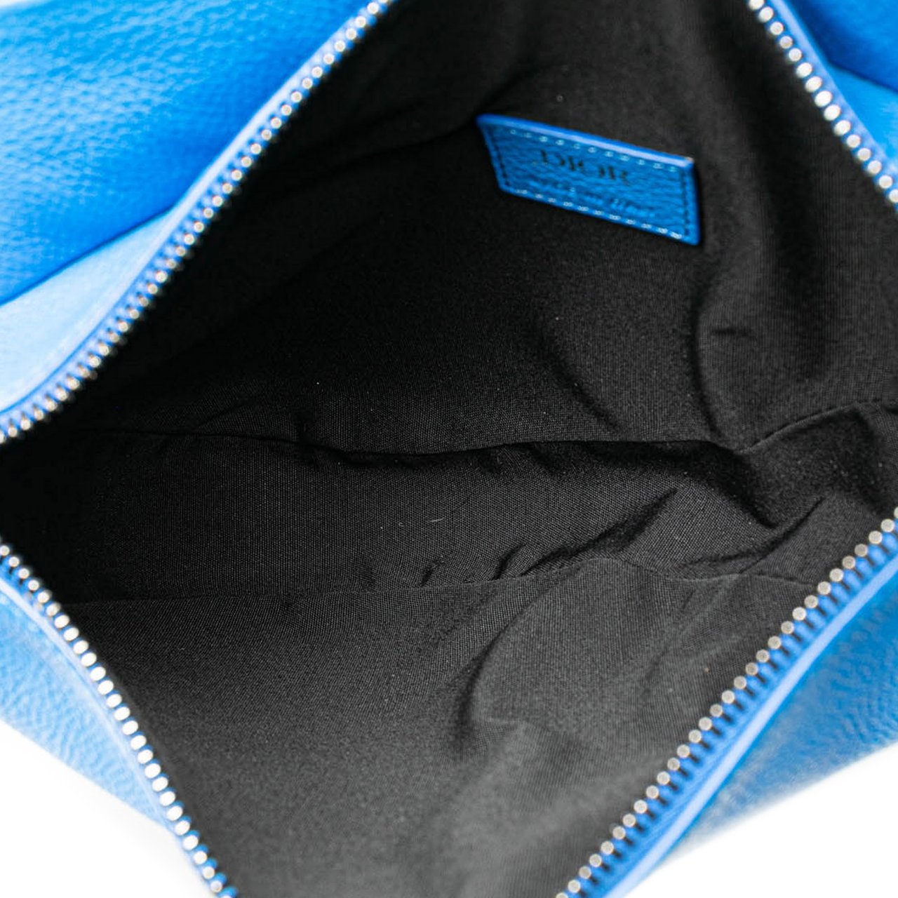 Dior Leather Saddle Crossbody Blauw