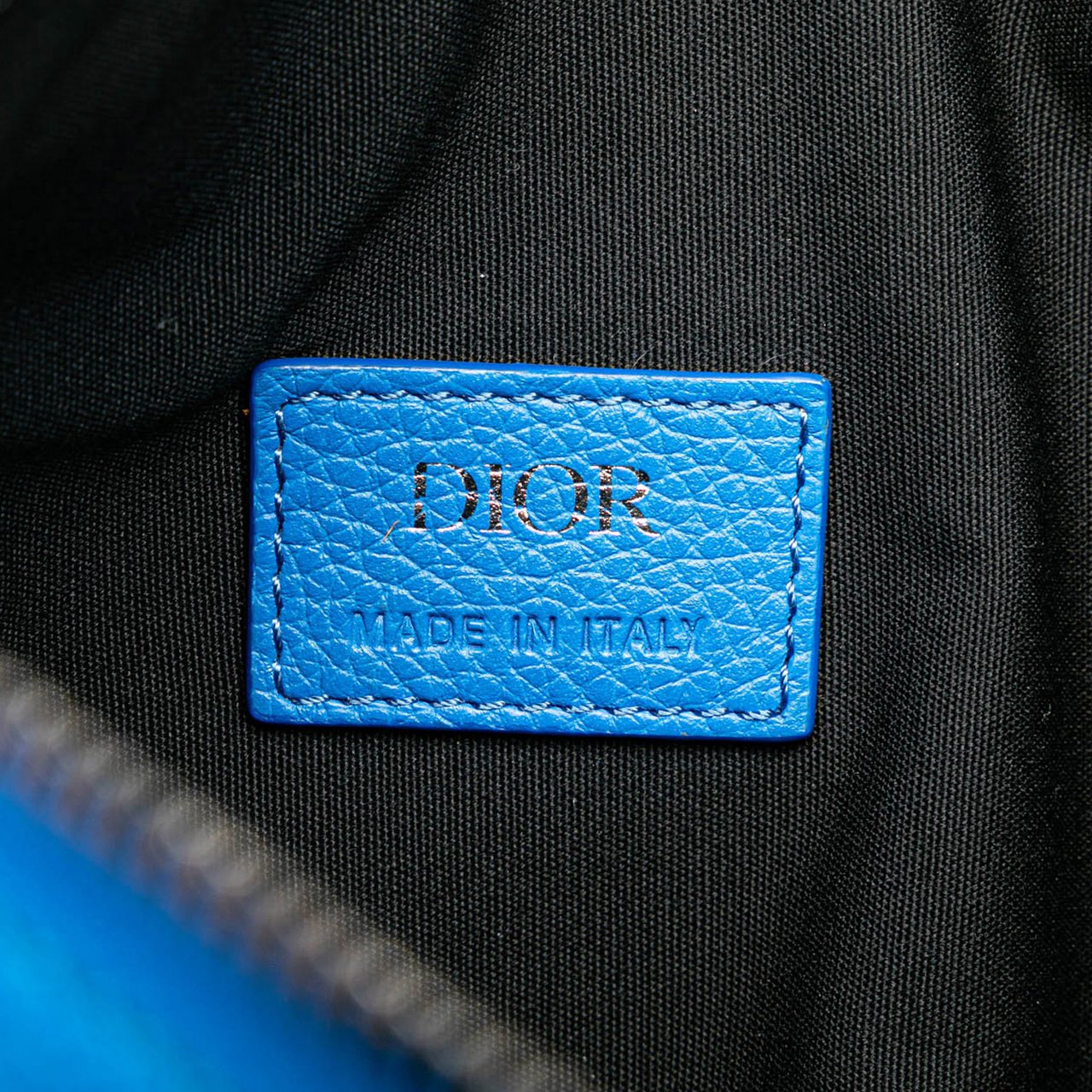 Dior Leather Saddle Crossbody Blauw