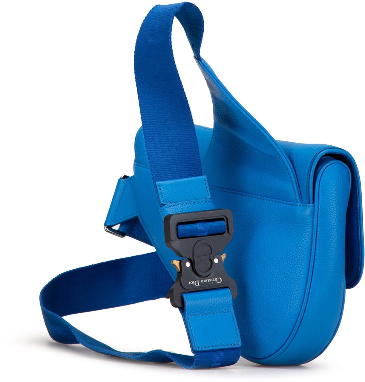 Dior Leather Saddle Crossbody Blauw