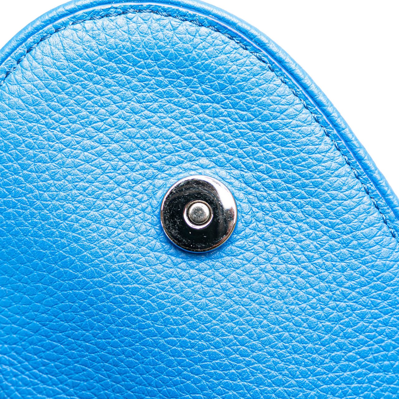 Dior Grained Calfskin Saddle Crossbody Blauw