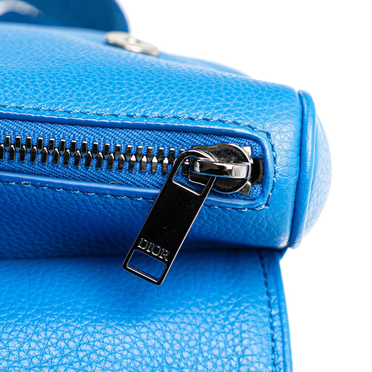 Dior Leather Saddle Crossbody Blauw