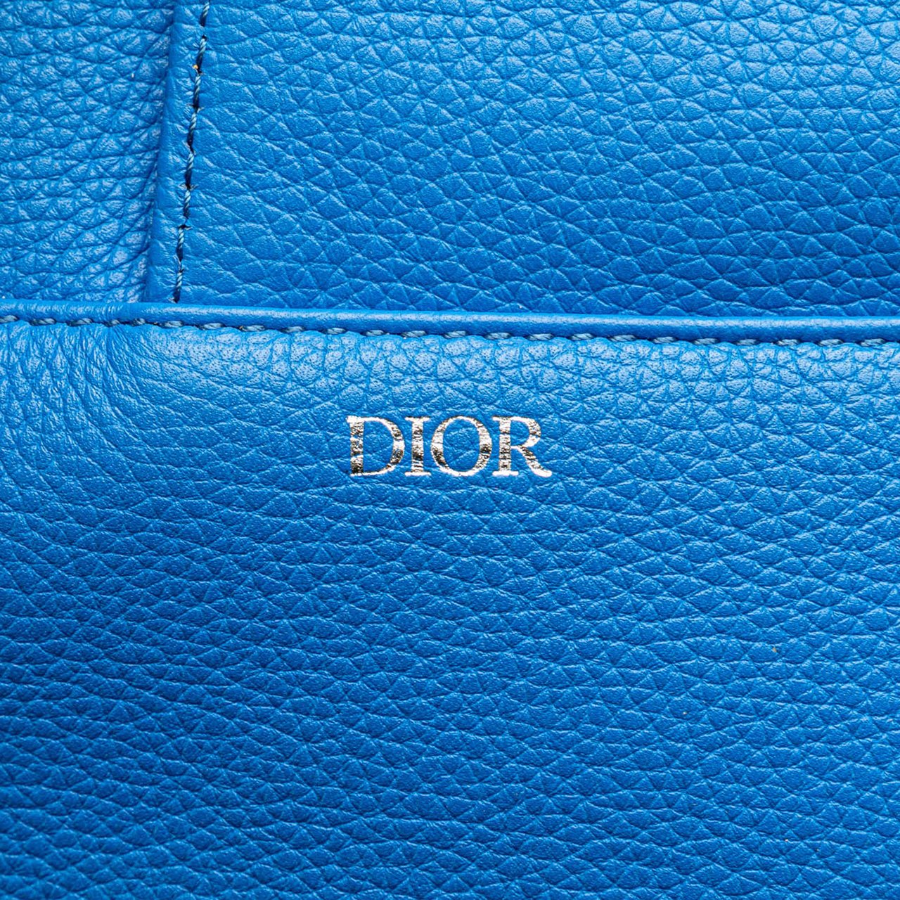 Dior Leather Saddle Crossbody Blauw