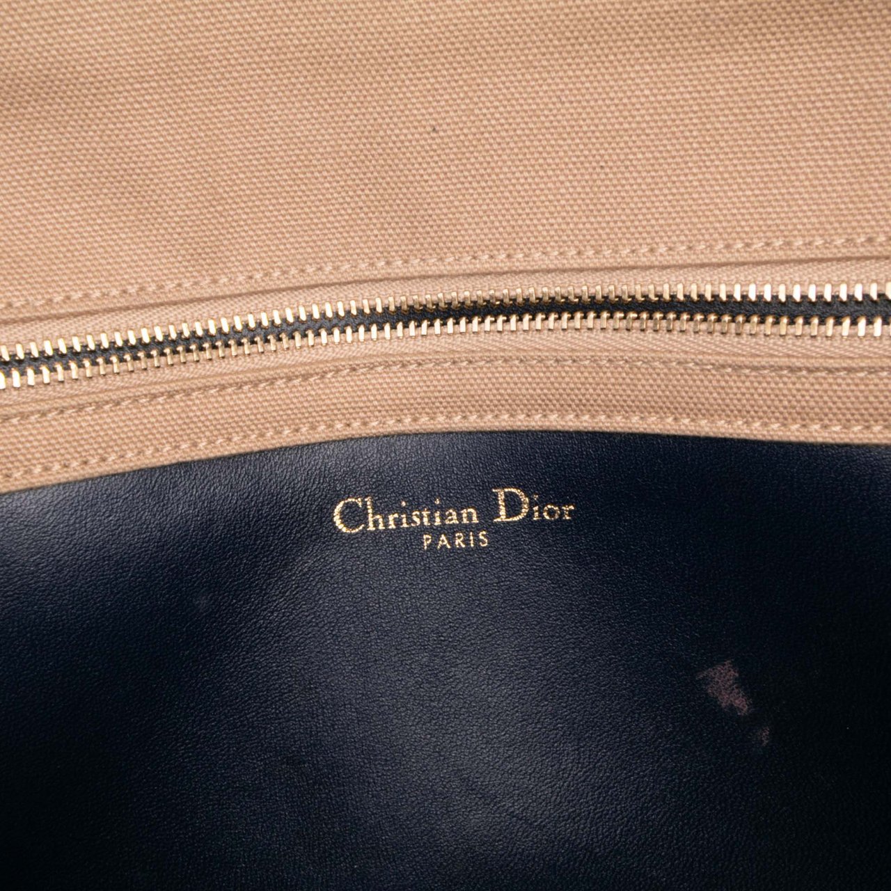Dior Medium Oblique Canvas and Velvet Diorama Flap Blauw