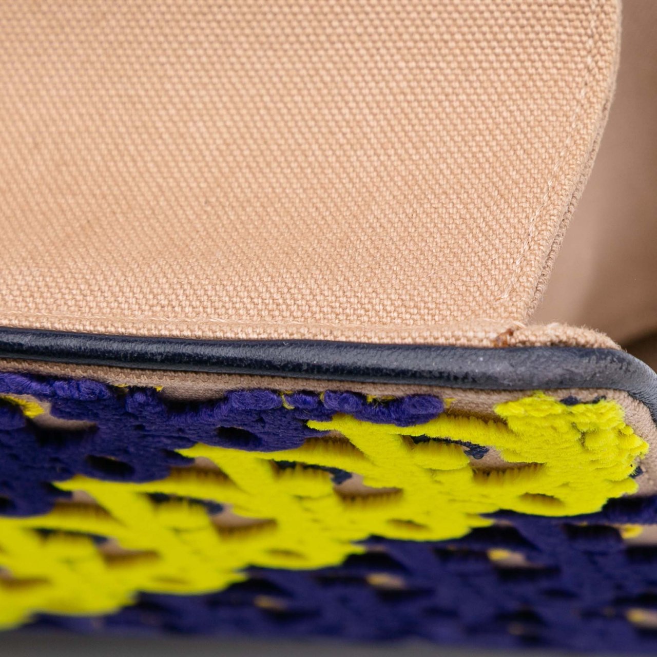 Dior Medium Oblique Canvas and Velvet Diorama Flap Blauw
