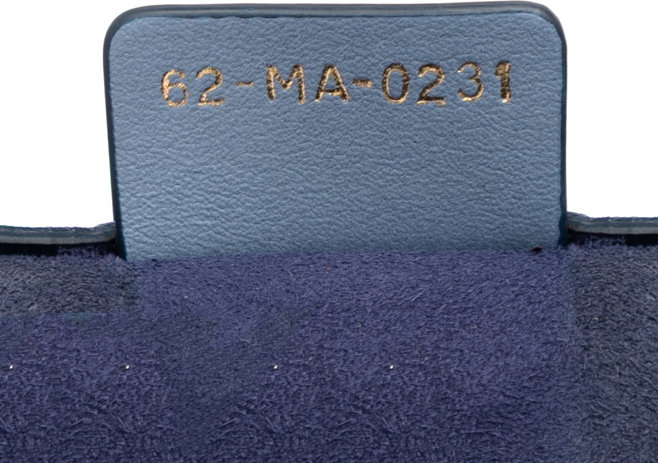 Dior Medium Ombre Embossed Leather Book Tote Blauw