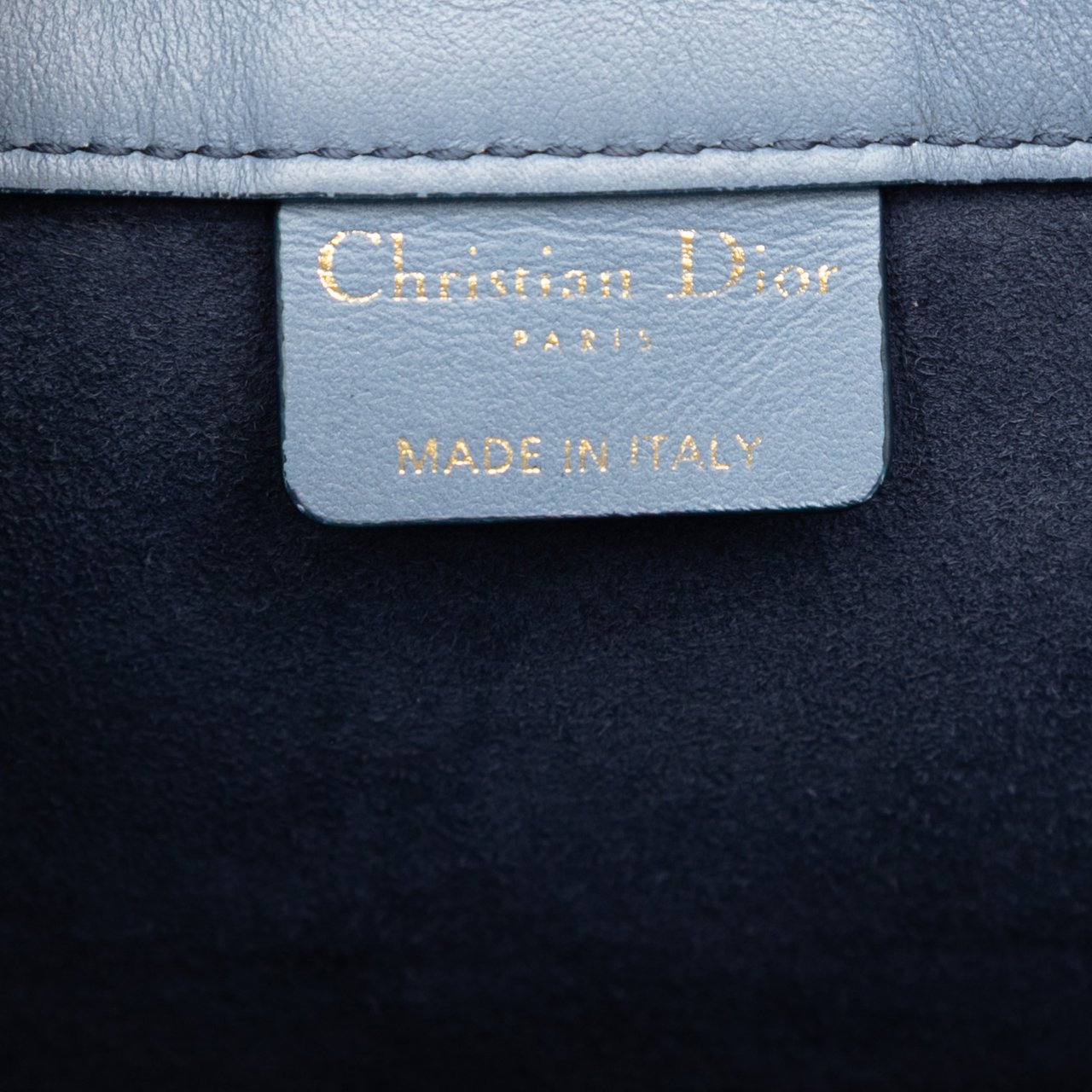 Dior Medium Ombre Embossed Leather Book Tote Blauw