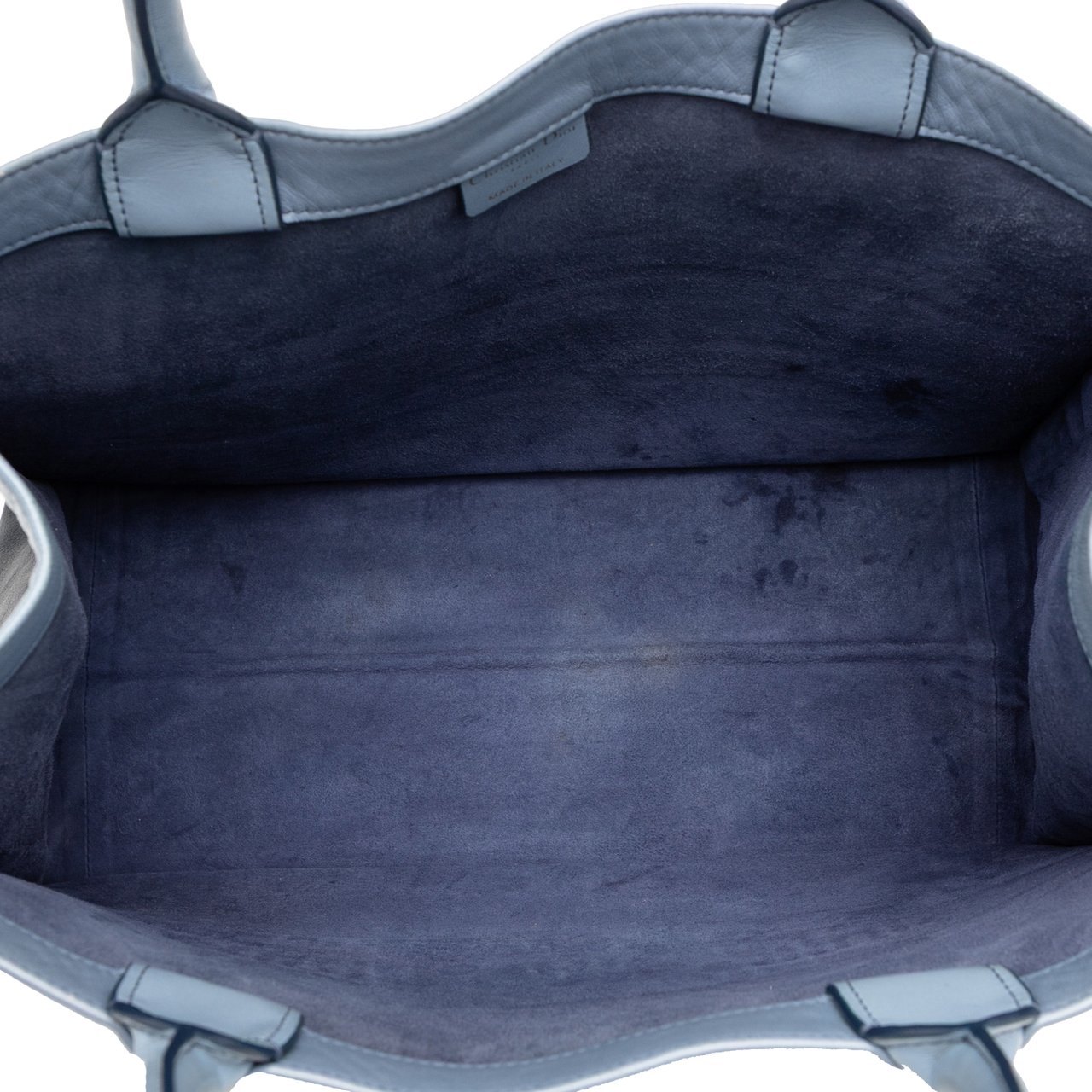 Dior Medium Ombre Embossed Leather Book Tote Blauw