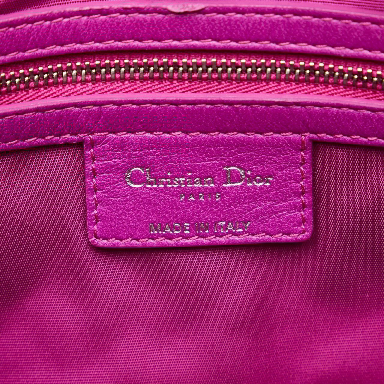 Dior Medium Lambskin Cannage Lady Dior Soft Shopping Tote Roze