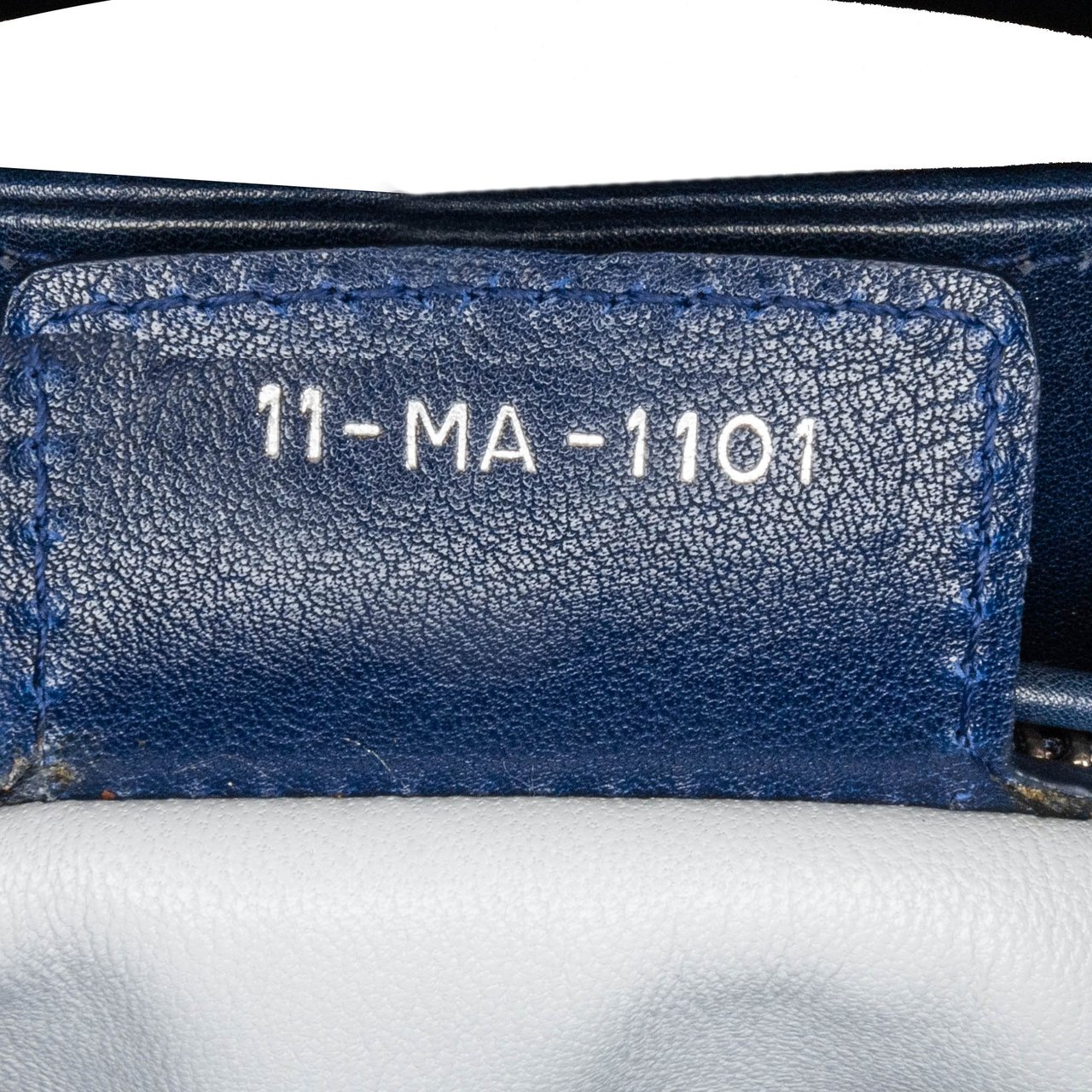 Dior Medium Lambskin And Tweed Cannage Lady Dior Blauw