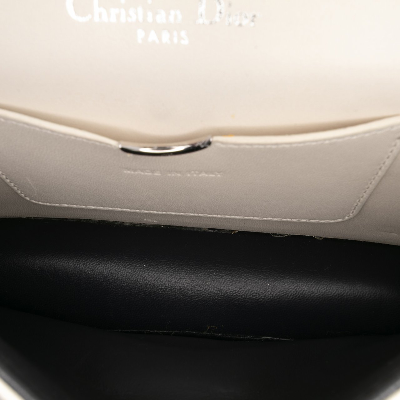 Dior Small Calfskin Diorama Sequin Flap Wit